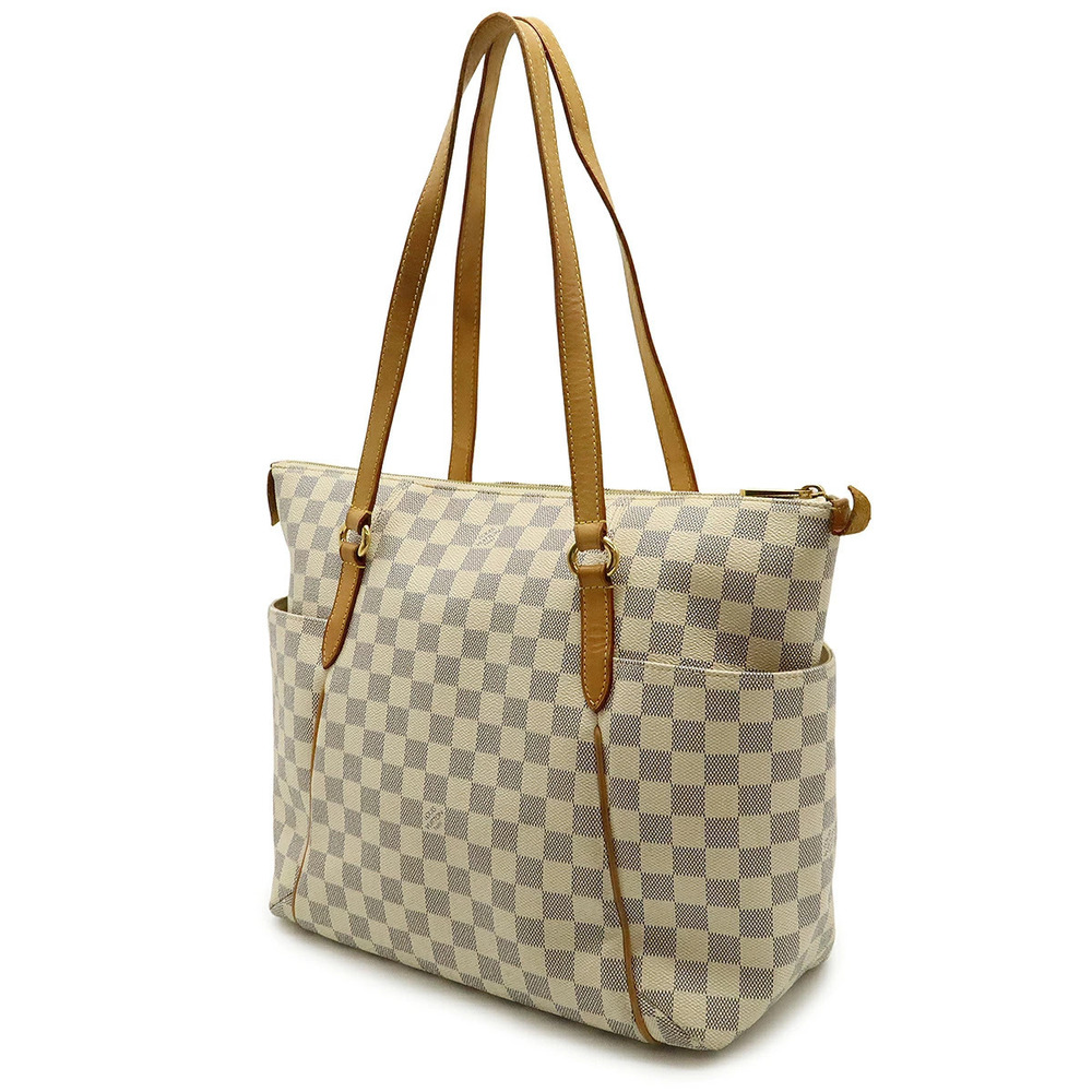 Louis Vuitton Azur White Shoulder Tote Bag Damier Totally White